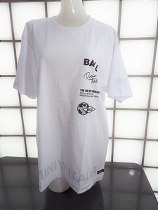 ボール 51273 白&黒プリント LLサイズ 天竺 綿100% 半袖Ｔシャツ Bigシルエット 新品 BALL