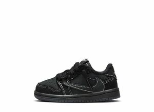 Travis Scott Nike TD Air Jordan 1 Low OG "Black Phantom" 12cm DO5441-001