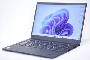 1円～ Core i7 16Gメモリ Windows11 バッテリー良好 薄型 軽量 Lenovo ThinkPad X1 Carbon Gen7 i7-8565U RAM16GB SSD256GB 14.0FHD