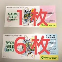 Ｂ【来年３月まで】三井グリーンランド株主優待券入場券６枚と乗り物券２０枚の引換券