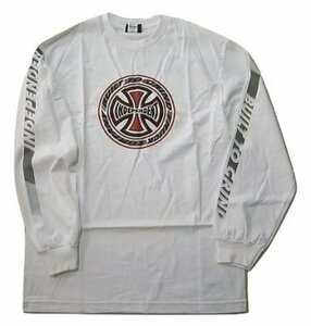 JB即決 INDEPENDENT インディペンデント T/C BLAZE ロングスリーブ ロンT　WHITE 白 ホワイト Lサイズ 新品