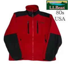 80s L.L.Bean（エルエルビーン）フリースジャケット/レッド/USA製