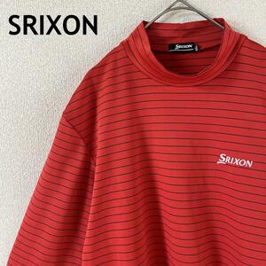 SRIXON ゴルフボーダー　長袖 ハイネックシャツ 赤　Mメンズ