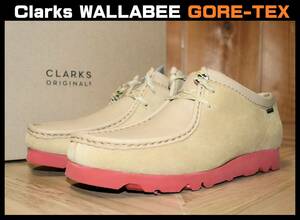 送料無料 特価即決【未使用】 Clarks ★ Wallabee GORE-TEX Maple (UK8/US9/EUR42) ★ クラークス ワラビー ゴアテックス 箱付き