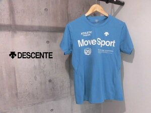 美品/DESCENTEデサント Move Sportムーブスポーツ サンスクリーン 半袖TシャツS/プラクティスシャツ/サックス/DMMRJA60/大谷翔平着用モデル