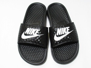 NIKE WMNS BENASSI JDI 黒 ブラック 22cm ナイキ ベナッシ シャワー サンダル ビーサン ホログラム調 JUST DO IT 343881-011