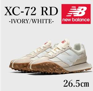 ◆モデル出品◆新品 26.5cm ニューバランス XC-72 RD -IVORY/WHITE- NEW BALANCE Nロゴ ランニング スニーカー アイボリー (公式HP完売) 