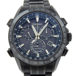 SEIKO セイコー アストロン 8X82-0AB0 SBXB009 腕時計 チタン×セラミック ソーラー電波時計 メンズ 黒文字盤【H191324212】中古