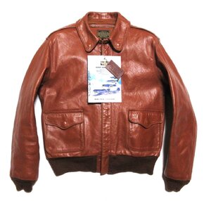 貴重 極美品 THE FEW ザ フュー TYPE A-2 レザーフライトジャケット/40/ブラウン/ROUGH WEAR CLOTHING/実名復刻