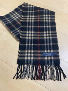 美品 BURBERRY バーバリー マフラー ノバチェック チェック カシミヤ カシミア100% CASHMERE ブラック 黒 レディース メンズ 防寒具 1円〜