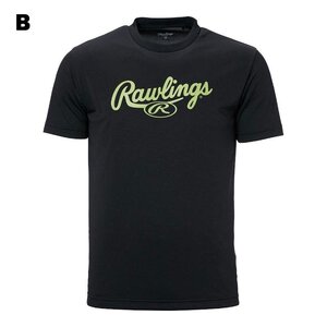 Rawlings ローリングス AST13S07 野球 スプリプトロゴ Ｔシャツ ブラック L