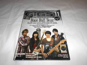 GIGSギグス 2010年11月号　未使用ステッカー付き　★Base Ball Bear　バンドスコア　3曲収録　