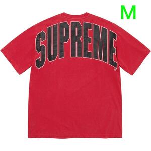 即決【即完売】Supreme/24FW Cracked Back Arc S/S Top RED/M シュプリーム クラックドバックアーク メンズ半袖Tシャツ ボックスロゴBOX赤