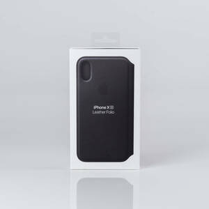 iphoneXS レザーケース 手帳型 Apple純正 MRWW2FE/A iPhone Xs Leather Folio Black