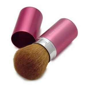 ★即決 難新品 ベアミネラル スライド携帯カブキブラシ*キャップ付き★Retractable Kabuki Brush きのこブラシピンク難あり1