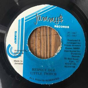 ★送料込み！1987！KUFF / JUMP UP riddimのHit Tune！【Little Twitch - Respect Due】7inch Jammy