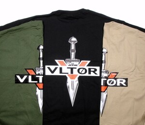  Vltor U.S.A. Apparel Tシャツ Mサイズ (FDE) デザートタン カラー 送料無料 VLTOR WEAPON SYSTEMS Knife Dagger Logo ロゴ