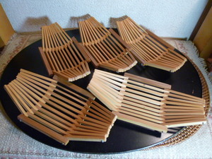 竹製　おしぼり受皿　５個セット　新品・未使用・展示品