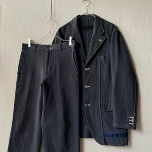 AD2001 COMME des GARCONS HOMME ウール セットアップ / ジャケット S パンツ M 後染め 田中オム アーカイブ 90s O4-10051-51550