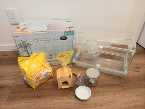 ハビンぐ グラスハーモニー 360Plus 小動物用飼育ケージ ハムスター等の小動物 飼育ケース 中古現状品 k1604