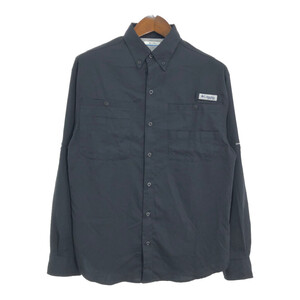 Columbia コロンビア PFG フィッシングシャツ アウトドア ブラック (メンズ S) 中古 古着 R2154