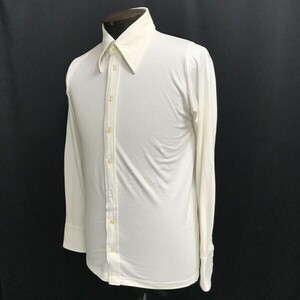 日本製/Vintage★8010 GEKKO/ゲッコー/月光★長袖シャツ【メンズ44/white/白】コットン/Tops/Shirts◇cBH883