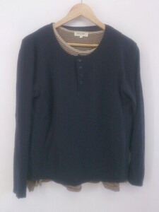 ◇ UNITED ARROWS BLUE LABEL ニット セーター カットソー アンサンブル サイズL ネイビー ベージュ メンズ P