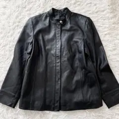 GIANNI VALENTINO ラムレザー ジャケット ブラック 9号