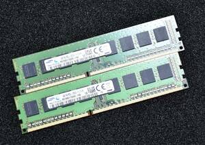 4GB 2枚組 (合計 8GB) PC3L-12800 PC3L-12800U DDR3L-1600 240pin non-ECC UDIMM (1.35V対応) 1Rx8 デスクトップPC用 SAMSUNG (ED0000