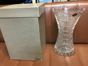 KAISER　CRYSTAL　クリスタル花瓶　18×30　ポーランド製