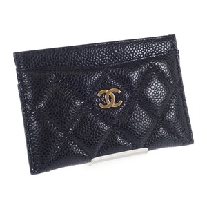 【中古】【SAランク】シャネル CHANEL クラシック AP0213 カードケース グレインドカーフ ブラック ゴールド金具 レディース【ISEYA】