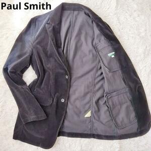 ポールスミス　Paul Smith JEANS　ポールスミスジーンズ　テーラードジャケット　ベロア　2B コットン　ブラック　L