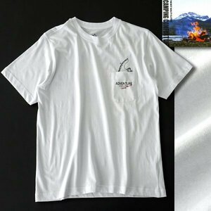 新品 キャンピングコンフォートライフ 春夏 アウトドア フィッシング プリント Tシャツ M 白【PW9M-T111_WT】 CAMPING COMFORT LIFE 半袖