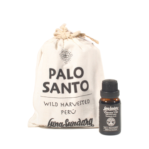 ルナスンダラ (Luna Sundara) パロサント100g入りBag+オイル15ml[ペルー産]セット Palo Santo スマッジングスティック 香木+精油