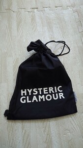 ヒステリックグラマー　HYSTERIC GLAMOUR　巾着　バッグ　黒　ブラック　送料無料