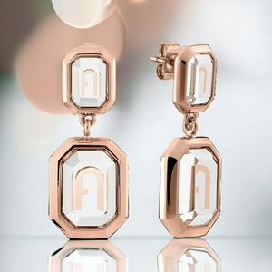 フルラ ピアス ブランド FURLA OCTAGONAL EARRINGS ステンレススチール スタッド 両耳用 FJ0309ETU ピンクゴールド シルバー アクセサリー