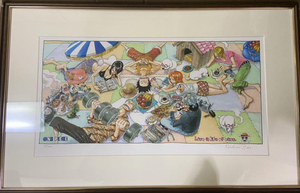 [再出品] 1円 スタート 尾田栄一郎100枚限定 直筆サイン入複製原画　ONE PIECE #