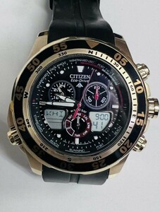 中古美品 CITIZEN シチズン Eco-Drive エコドライブ　PROMASTER　 プロマスター　C660-5067634 メンズ腕時計 ブラック文字盤 稼働品