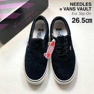 新品正規 Needles ニードルス Vans バンズ コラボ Era エラ スリッポン スエード スニーカー 26.5㎝ 黒 ブラック ニードルズ 送料無料