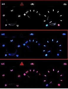 bB　NCP30/31/34/35 エアコンパネルLED球 1台分セット！ブルー