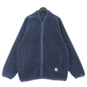 美品 HELLY HANSEN ヘリーハンセン フリースジャケッ HH52190AH アキオハセガワ ファイバーパイルジャケット ネイビー XXL 22001516