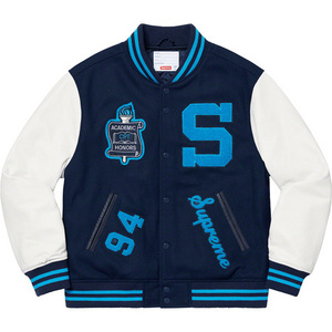 Supreme Team Varsity Jacket Navy S 新品未使用品 2019 F/W Small