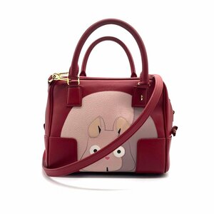 ロエベ LOEWE ハンドバッグ ショルダーバッグ 千と千尋の神隠し レザー レッド系 z0209