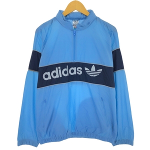 古着 80~90年代 アディダス adidas ハーフジップ ナイロンプルオーバー メンズM相当 ヴィンテージ /eaa494422