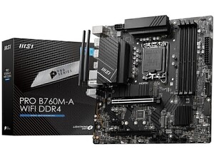 MSI PRO B760M-A WIFI DDR4 intel LGA1700 4系統画面出力(HDMI2系統) MicroATXマザーボード 未使用品