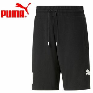 ★プーマ PUMA 新品 メンズ カジュアル スポーティ スウェット ハーフパンツ ショーツ パンツ 紺 Sサイズ [675730-01-S] 四 零★QWER