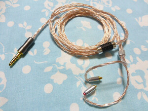 MMCX 6N純銀撚り線 + 102SSC 12芯 ブレイド編 4.4mm5極 テルル銅 トープラ販売 AKG N5005 N30 T3-02 IE900 IE600 IE300 ( 2.5mm 3.5mm IEM