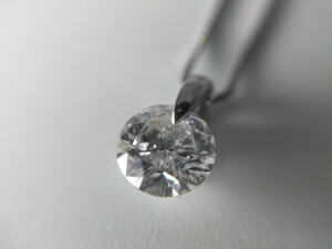 鑑別書付き 大粒 1.162ct 天然ダイヤモンド 一粒ダイヤモンド ネックレス プラチナ pt850 45cm フリーサイズ ダイヤ diamond