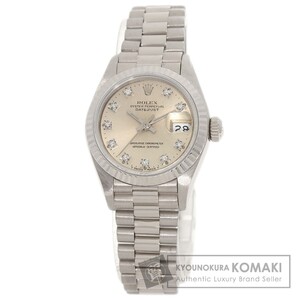 ROLEX ロレックス 69179G デイトジャスト 10P ダイヤモンド メーカーコンプリート 腕時計 K18ホワイトゴールド K18WG レディース 中古