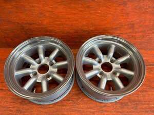 【H】ワタナベ エイトスポーク Aタイプ 14インチ 7J +2 PCD:114.3 4H 2本セット EIGHT SPOKE AE86 S30Z